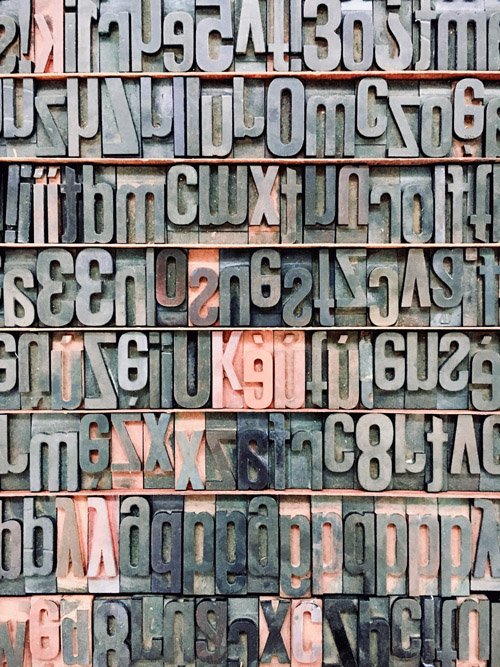 alphabet letterpress